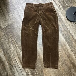 Vintage Polo Ralph Lauren Corduroy Andrew Pants Men’s 35x30 Brown Velvet Cords
